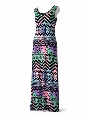 Stella Tweed Colorful Patterned Maxi Dress